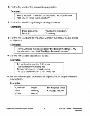 Capitalization & Punctuation Build Their Skills Workbook Grades 1-3