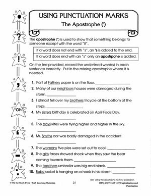 Capitalization & Punctuation Build Their Skills Workbook Grades 1-3