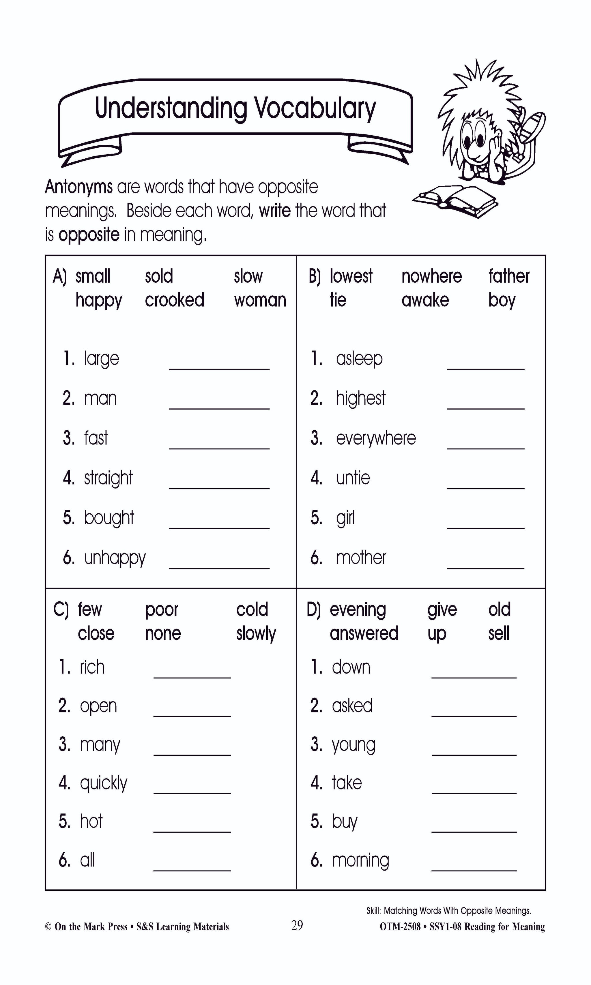 Reading for Meaning  Workbook Grades 1-3
