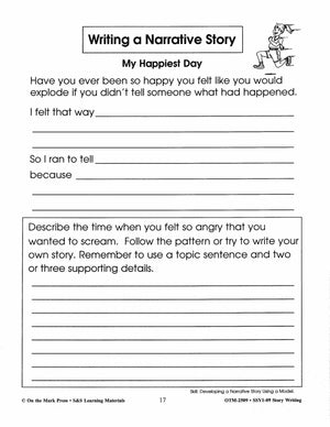 Story Writing Build Their Skills Workbook Grades 1-3