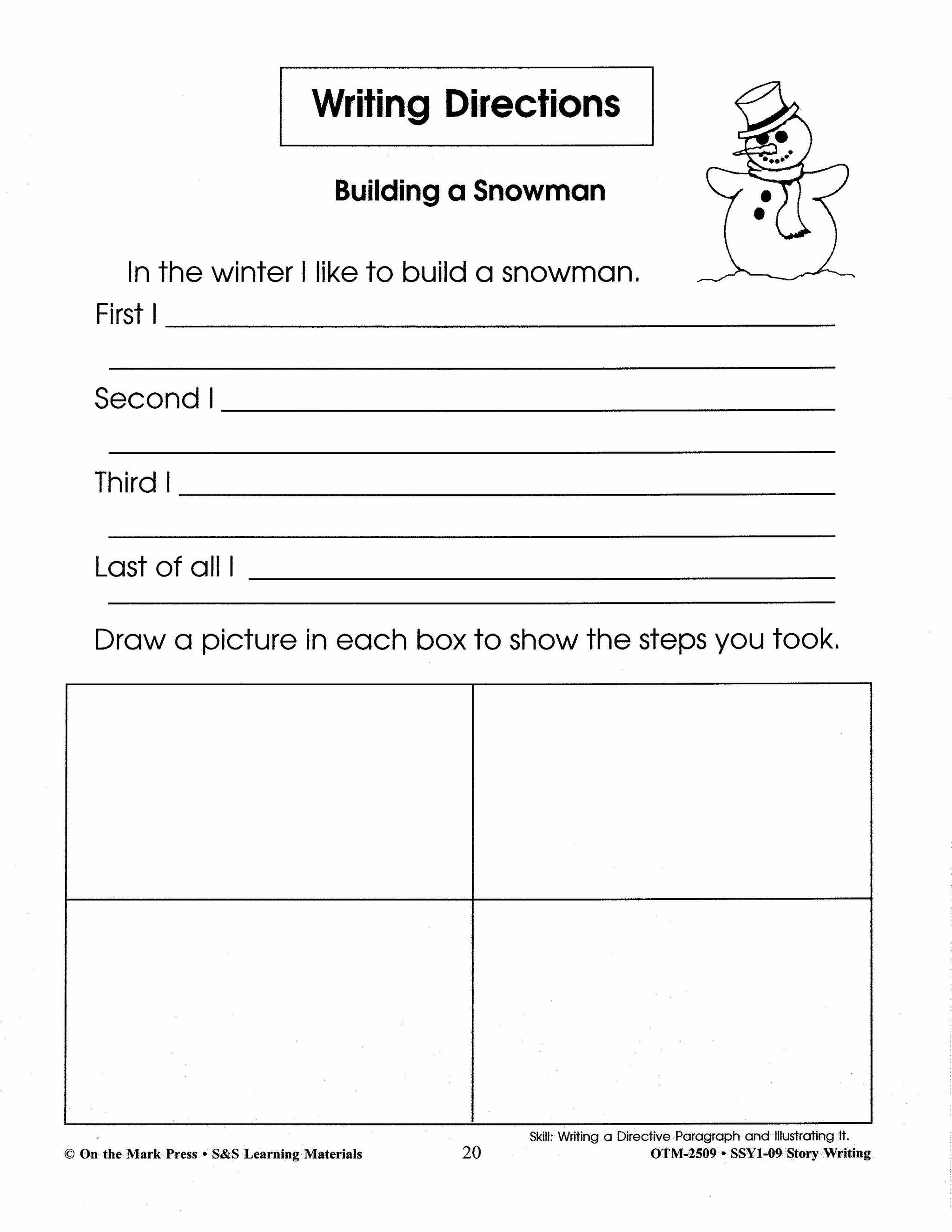 Story Writing Build Their Skills Workbook Grades 1-3