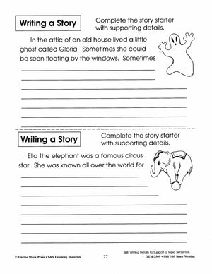 Story Writing Build Their Skills Workbook Grades 1-3