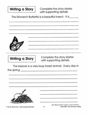 Story Writing Build Their Skills Workbook Grades 1-3