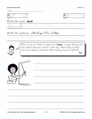 Handwriting Cursive - Modern Style Gr. 1-3: Build Their Skills Workbook