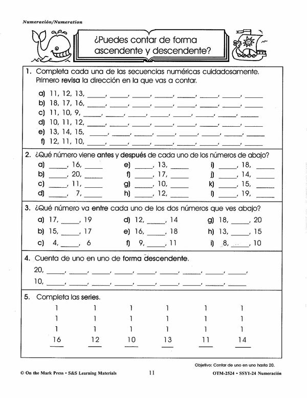 Numeracion/Numeration - A Spanish and English Workbook Grades 1-3