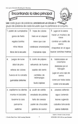 Leer para Entender/Reading for Meaning - A Spanish and English Workbook Grades 1-3