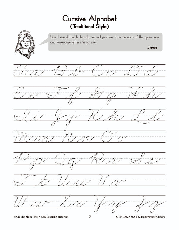 Handwriting Cursive -Traditional Style Gr. 1-3: Build Their Skills Wor