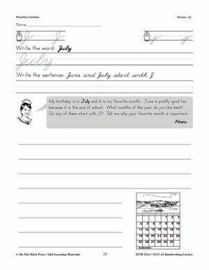 Handwriting Cursive -Traditional Style Gr. 1-3: Build Their Skills Workbook