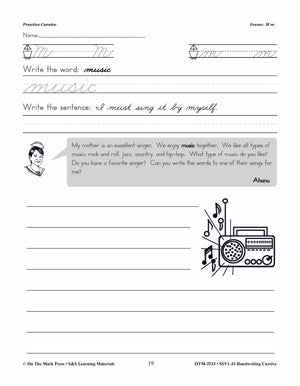 Handwriting Cursive -Traditional Style Gr. 1-3: Build Their Skills Workbook