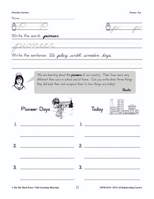 Handwriting Cursive -Traditional Style Gr. 1-3: Build Their Skills Workbook