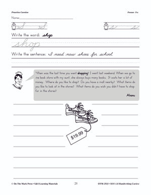 Handwriting Cursive -Traditional Style Gr. 1-3: Build Their Skills Workbook