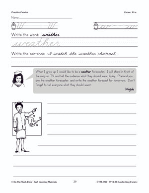 Handwriting Cursive -Traditional Style Gr. 1-3: Build Their Skills Workbook