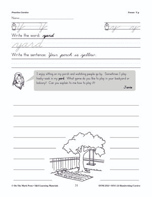 Handwriting Cursive -Traditional Style Gr. 1-3: Build Their Skills Workbook