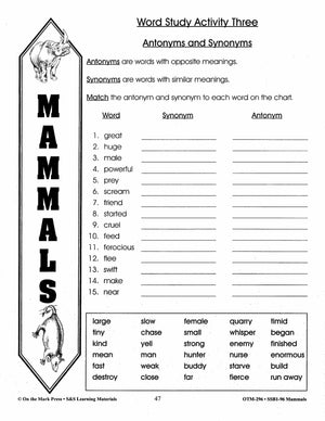 Mammals Grades 3-4