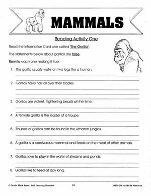 Mammals Grades 3-4