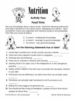 Human Body Systems and Nutrition Grades 4-6