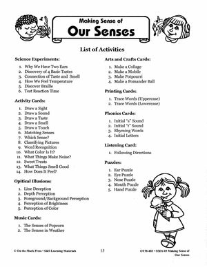 Making Sense of our Senses Grades Kindergarten - 1