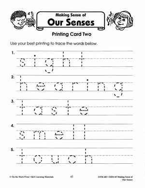 Making Sense of our Senses Grades Kindergarten - 1