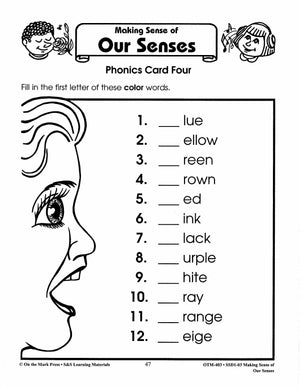 Making Sense of our Senses Grades Kindergarten - 1