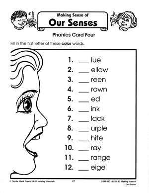 Making Sense of our Senses Grades Kindergarten - 1