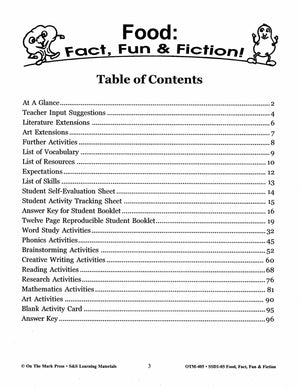 Food, Fact, Fun & Fiction Grades 1-3