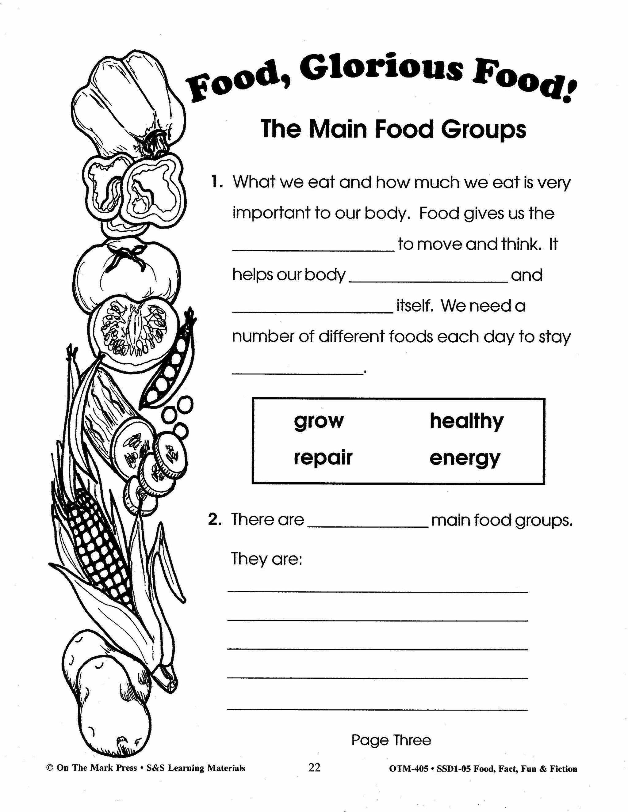 Food, Fact, Fun & Fiction Grades 1-3