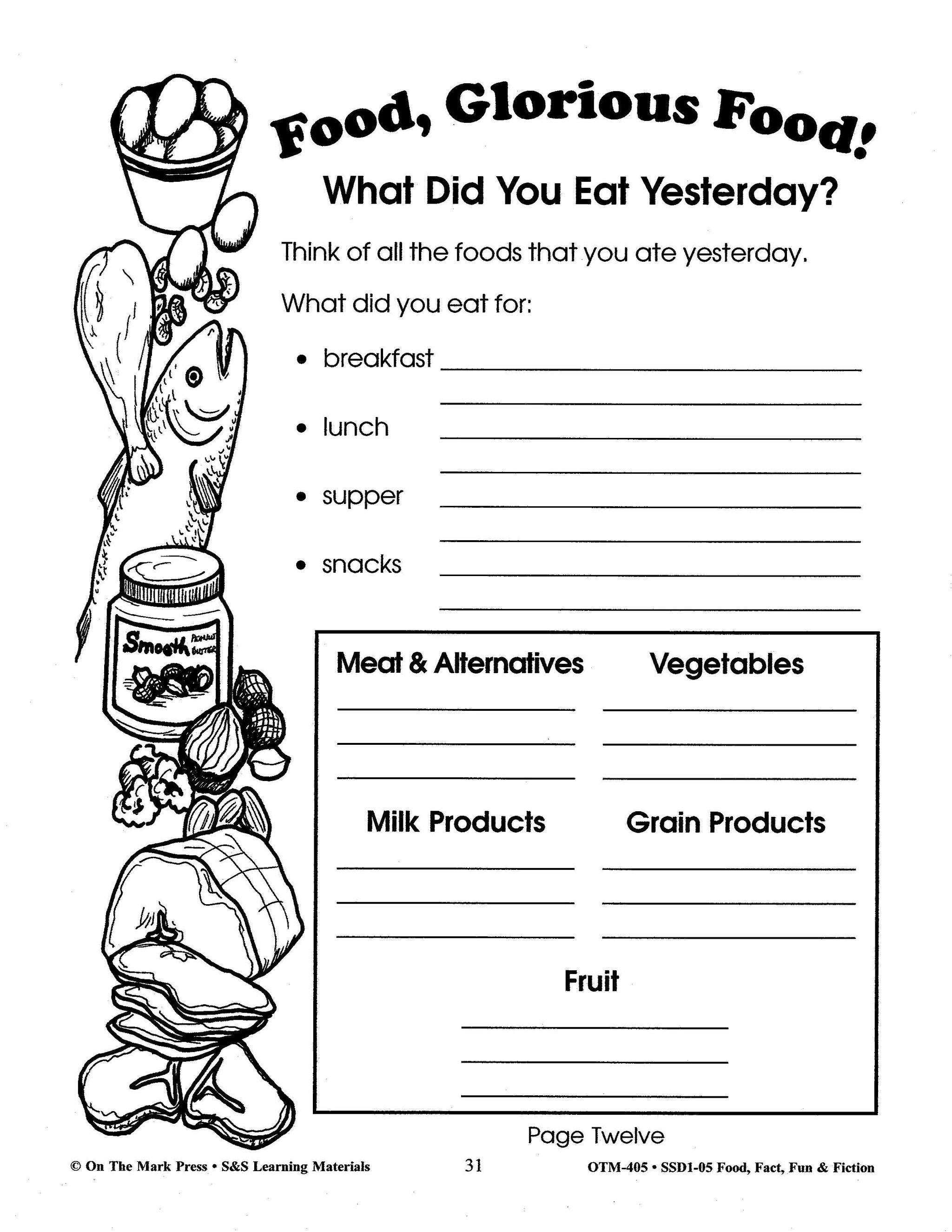 Food, Fact, Fun & Fiction Grades 1-3