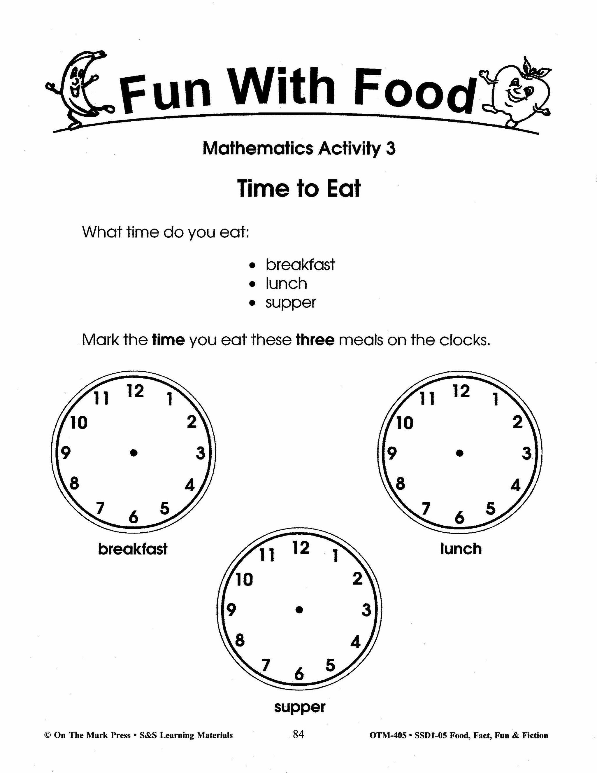 Food, Fact, Fun & Fiction Grades 1-3