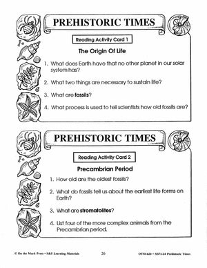 Prehistoric Times Grades 4-6