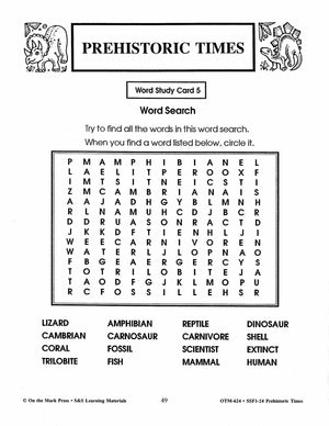 Prehistoric Times Grades 4-6