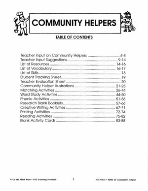 Community Helpers Grades 1-3