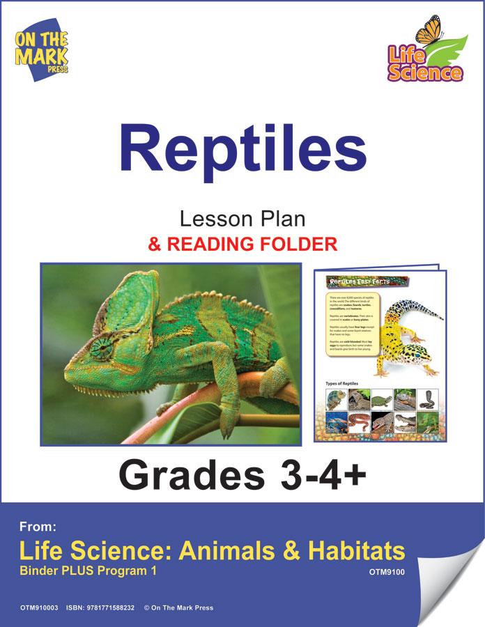 Reptiles Activities & Fast Fact Reading Folder Grades 3+