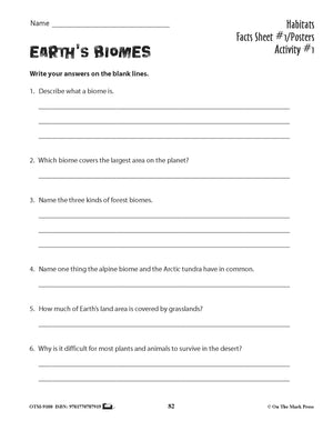 Earth's Biomes 10+ Mini-Posters & Activities Grades 3+
