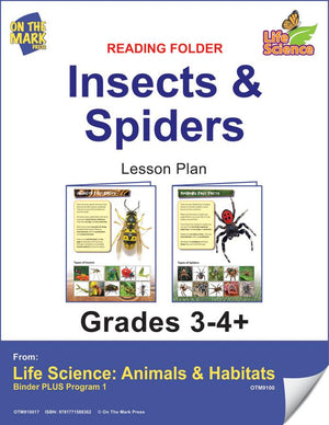 Insects & Spiders Reading Folder Grades 3+