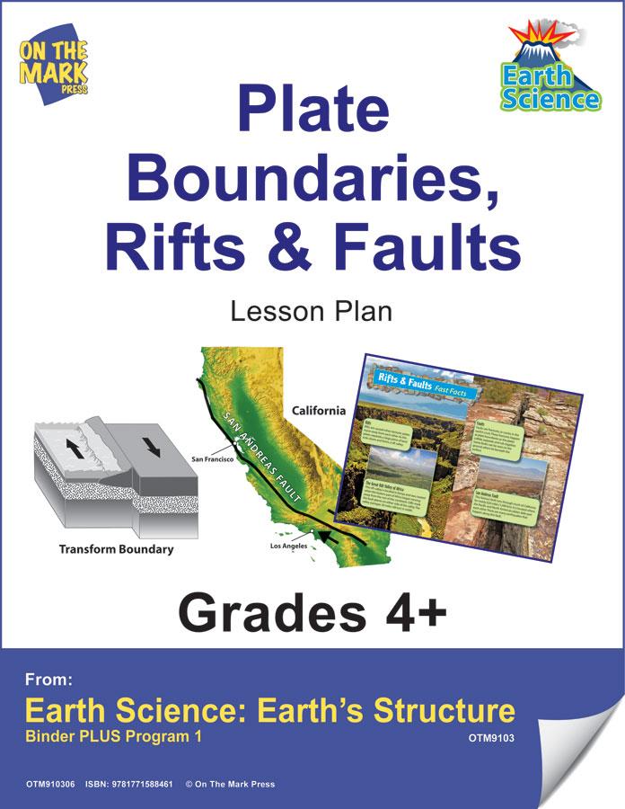 Plate Boundaries, Rifts & Faults Activities & Fast Fact Mini-Poster Grades 4+