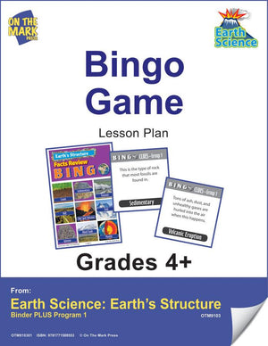 Earth's Crust Bingo Game Grades 4+