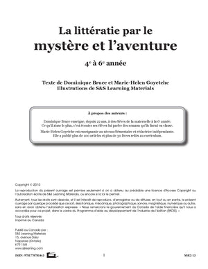 La littératie par le mystère et l'aventure 4e à 6e année