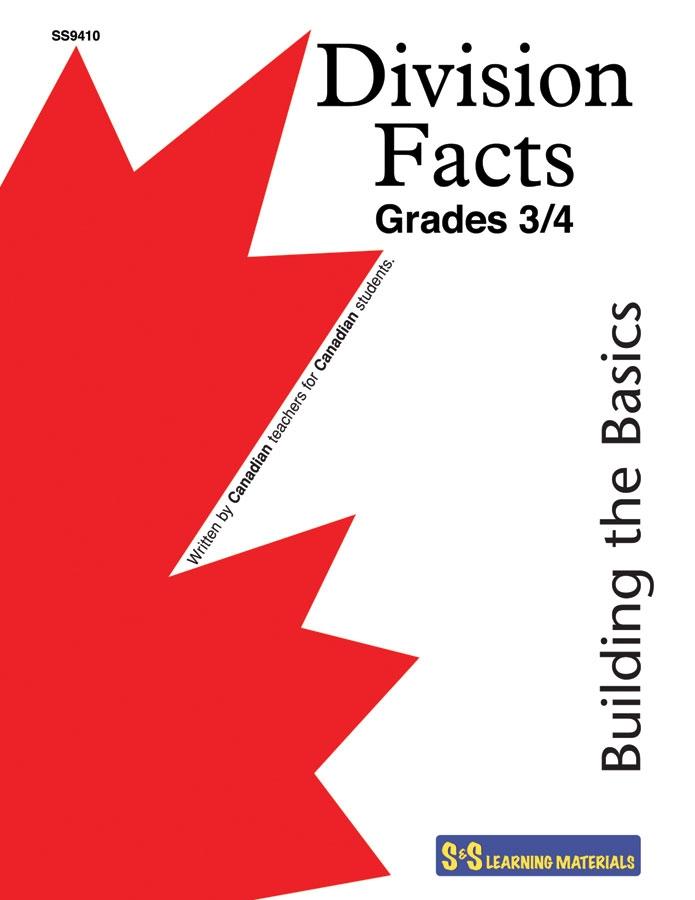 Division Drill Facts Workbook Grades 3/4