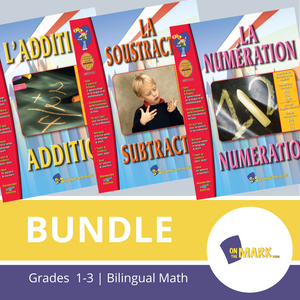 French/English Math 3 Book Bundle! Grades 1-3