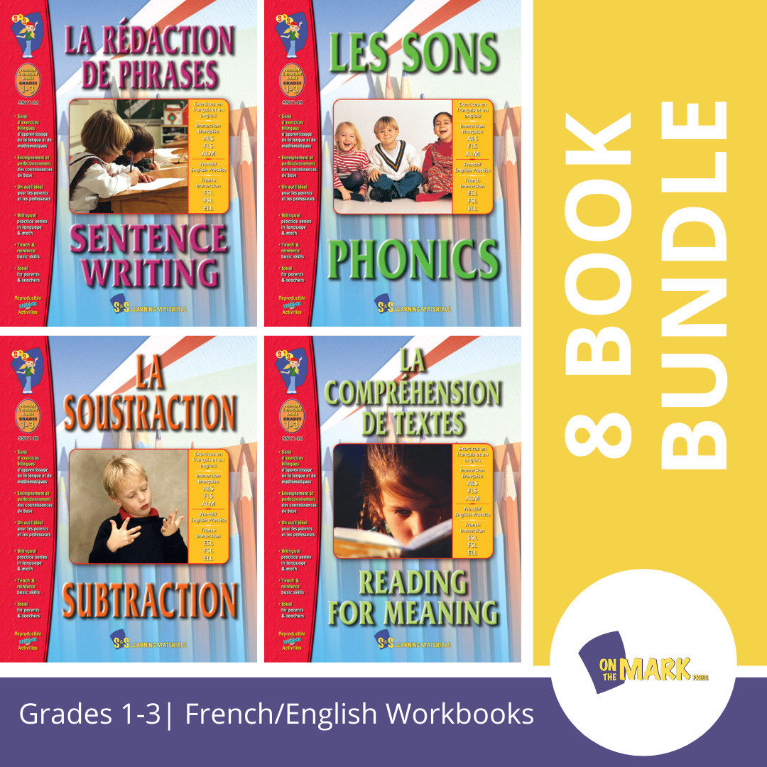 French/English 8 Workbook Bundle! Grades 1-3