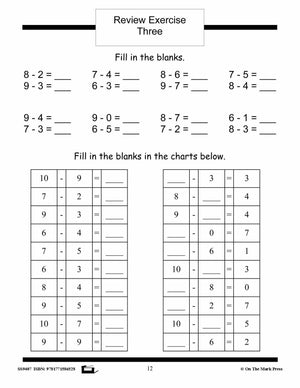 Subtraction Facts Workbook Grades 2/3
