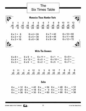 Multiplication Facts Workbook Grades 3/4  #1