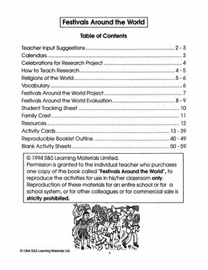 Festivals Around the World Grades 2-3