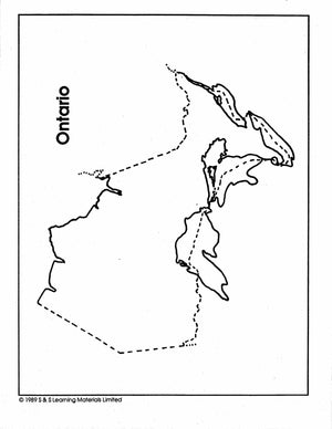 Maps & Symbols of Canada Black & White Picture Collection Grades K-8