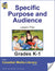 Specific Purpose & Audience Gr. K-1 E-Lesson Plan