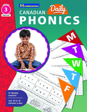 Canadian Daily Phonics Grade 3 | Vowels | Blends | Suffixes | Syllabication