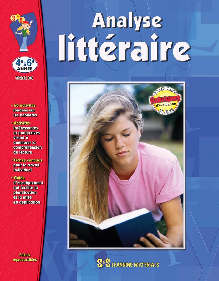 Analyse littéraire 4e à 6e année