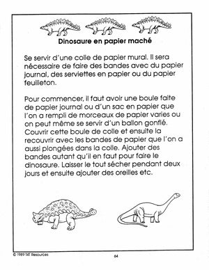 Les Dinosaures Unité thématique - Jardin d'enfants