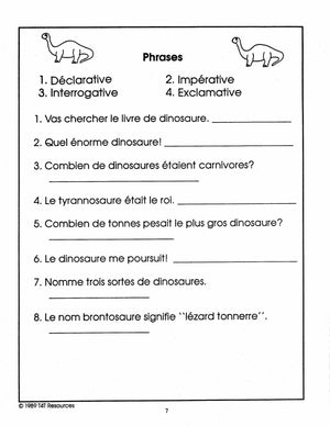 Les dinosaures 2e à 3e année : Unité thématique