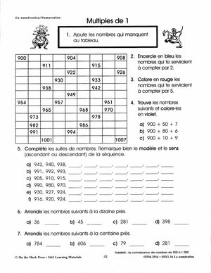 La numération/Numeration: An English and French Workbook Grades 1-3/1e à 3e année